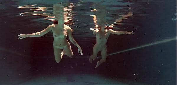  Olla Oglaebina and Irina Russaka sexy nude girls in the pool